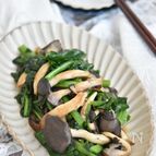 ほうれん草とひらたけのバター醤油炒め