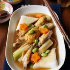 鶏手羽と枝豆入り！おつまみあんかけおでん