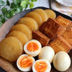 照りっ照り♡大根と厚揚げと卵の煮もの