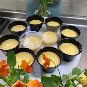 そら・ゆずの作ってみた!投稿(スプーンで食べるカスタードわらび餅)