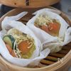 簡単朝食♪蒸籠で巣ごもり卵の工程4