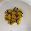 米粉を使ったかぼちゃと鶏肉のグラタンの下準備