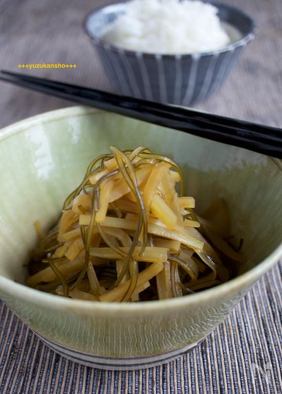 大根の皮と切り昆布の煮物