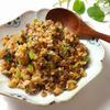 とのちゃまの作ってみた!投稿(『小松菜と甘辛ひき肉の和風チャーハン』)