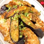 秋に食べたい♪豚肉となすのステーキソース炒め