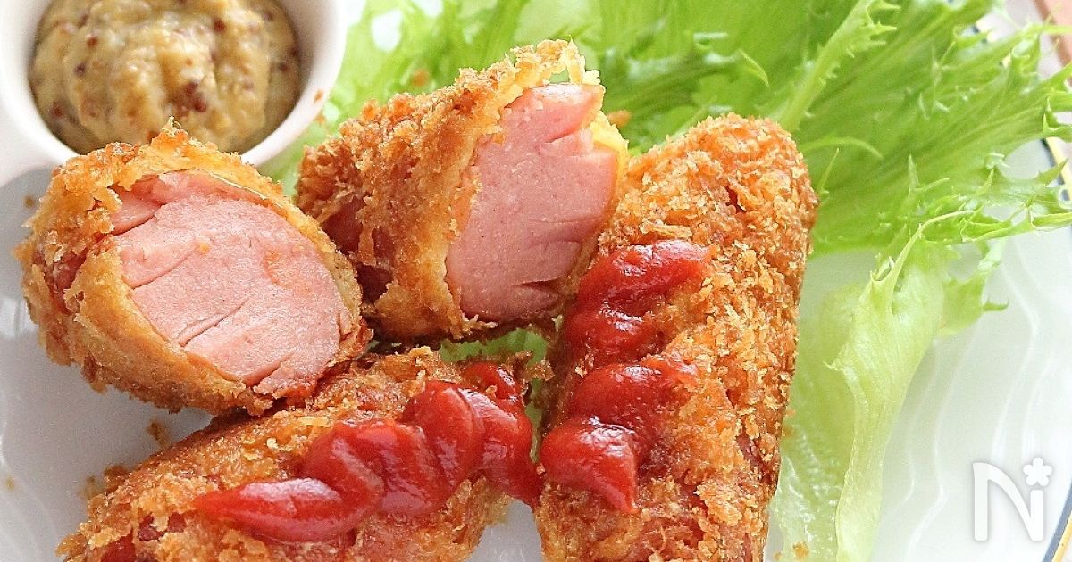 節約おかず＆お弁当おかず♪まるごとソーセージのフライ