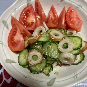 伊藤烏帽子の作ってみた!投稿(【きゅうりとちくわの中華風サラダ】すぐ完成！簡単シンプル副菜)