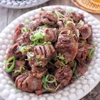 砂肝のにんにくバター醤油焼き♩銀皮甘辛焼き♡2種のおつまみ