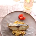 鰆のポワレ、サフランクリームソース