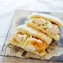 フライパンで簡単パンの照焼きチキンサンド
