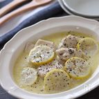 【鶏むね肉のレモンクリーム煮】さっぱり～スープごと美味しい！