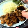 サクサク！【レバかつ】月島名物の工程2