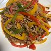 ゆっこの作ってみた!投稿(夏野菜とひき肉の彩りポークチャプチェ【#作り置き#お弁当】)