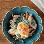【ボウル抱えて完食！】ほうれん草とゆで卵のおかかサラダ