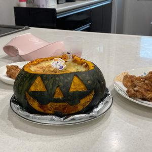 Miの作ってみた!投稿(【かぼちゃグラタン】ほくほくとろり♡ハロウィン仕様🎃)