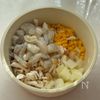 【ヘルシー×大満足】海老ときのこのコーンチャウダーの工程1