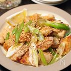 さっぱり旨塩♡ごはんがすすむ【鶏むねとネギの塩レモンソテー】