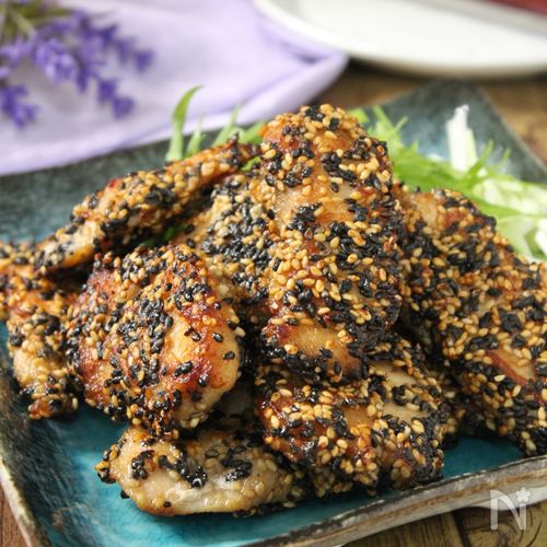 鶏むね肉で!プチプチごまチキン