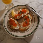 アラスカ産いくらのクリームブルスケッタ