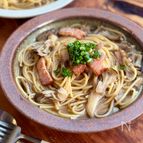 【簡単】きのこの和風スープパスタ