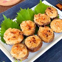 じゅわ〜っと広がる旨味♡丸ごと椎茸の味噌マヨトースター焼き