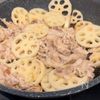 切って炒めるだけ🍳レンコン豚のバター照り焼き🐷🧈の工程2