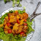 さっぱり！鶏のから揚げのオレンジビネガーソース和え