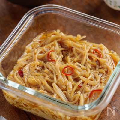 【我が家の絶品作り置き】ご飯に乗せたい!えのきの自家製なめ茸