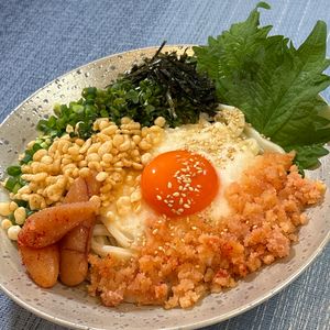 楽ラク手抜キッチン🐶🐾の作ってみた!投稿(冷やし明太とろ玉うどん)