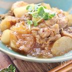 カブと豚肉のみぞれ餡かけ