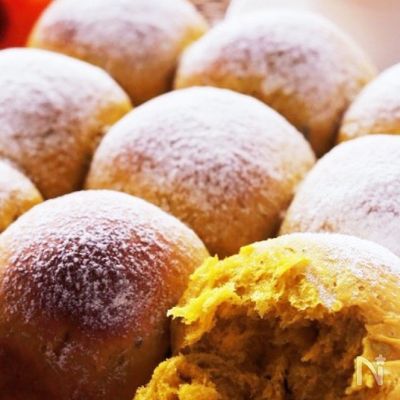 絹食感♡とろけるふんわり美味しい♪かぼちゃのみるくちぎりパン