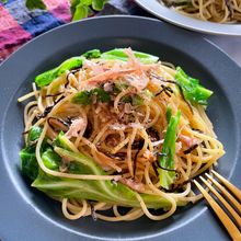 包丁いらず☆和えるだけ
ツナと春キャベツのバター醤油パスタ
