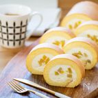 ふわふわ♩　栗の純生ロールケーキ