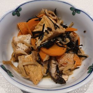 NOBの作ってみた!投稿(レンジでらくらく♪切り干し大根と厚揚げの五目煮)