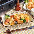 たっぷり焼ける！根菜と厚揚げの七味味噌チーズグリル