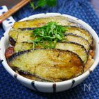 【10分】ナスの蒲焼き丼♡豚バラのっけで満足度UP！