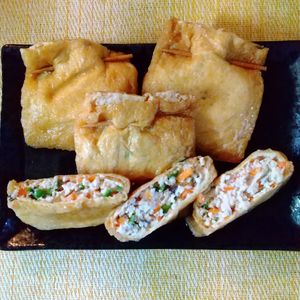 チョロリスの作ってみた!投稿(【油揚げの肉詰め煮】じゅわ〜っと染みる♪簡単和風おかず！)