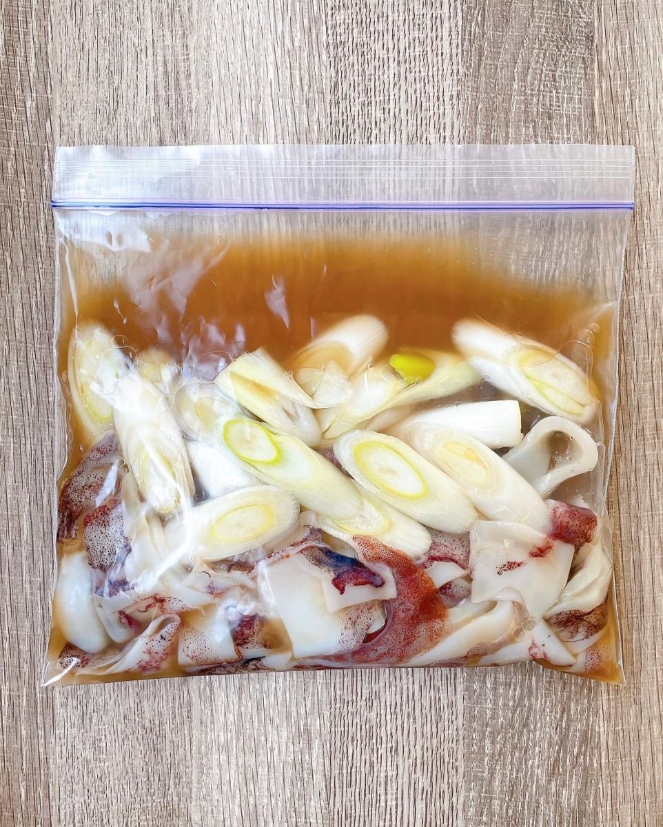 下味冷凍で時短に イカとねぎのポン酢蒸し焼き レシピサイト Nadia ナディア プロの料理家のおいしいレシピ