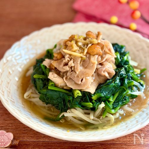 胃にやさしい♡蒸し野菜と豚肉の和風とろみがけ