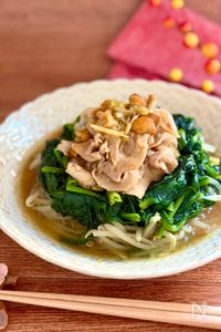 胃にやさしい♡蒸し野菜と豚肉の和風とろみがけ