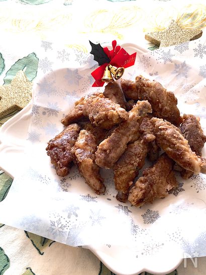 クリスマスパーティー🎅にも♡カリッと美味しい手羽中の唐揚げ