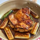 鶏もも肉のぽん酢照り焼き【油不使用・ワンパン】
