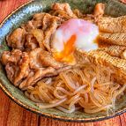 ワンパンで♪【豚こま豆腐のすき煮風】