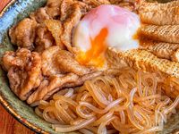 ワンパンで♪【豚こま豆腐のすき煮風】