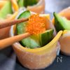 【クリスマスの前菜に】きゅうりの生ハムチーズ巻きの工程8