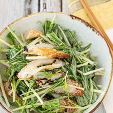 すぐできる！水菜とちくわの塩こんマヨ和え