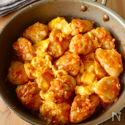 ワンパン10分【鶏ささみのとろ玉チリソース炒め】ご飯すすむ♩