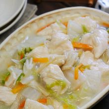 つるんとやわらか♪ささみと白菜の塩麹とろみ煮