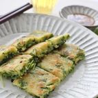 豆苗で作るチヂミ