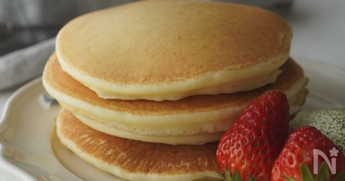 【ふっくら焼ける！】基本の米粉パンケーキ